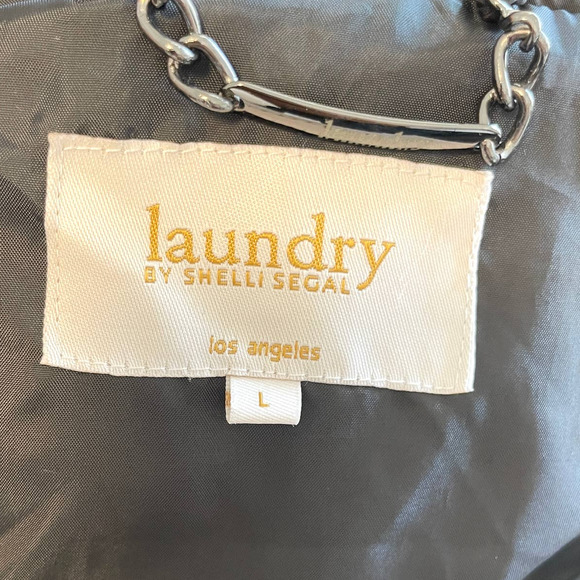 Laundry By Shelli Segal Down Puffer Coat In Black Size Large - Picture 12 of 13